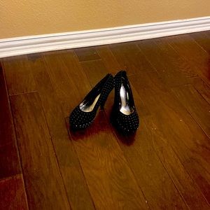 black with silver studs